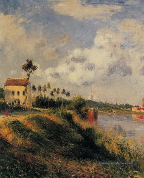  camille peintre - le chemin de halage pontoise 1879 Camille Pissarro